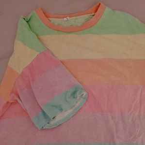 Pastel rainbow t-shirt dress